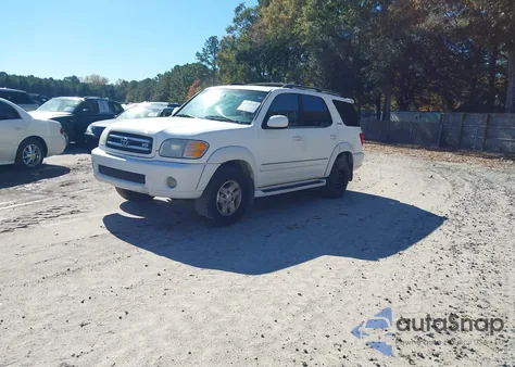 2002 Toyota Sequoia Limited V8 из США, поврежденный, VIN 5TDZT38A52S113729